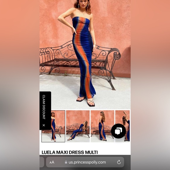 NWOT | Princess Polly Luela Maxi Dress Multi - Picture 4 of 4